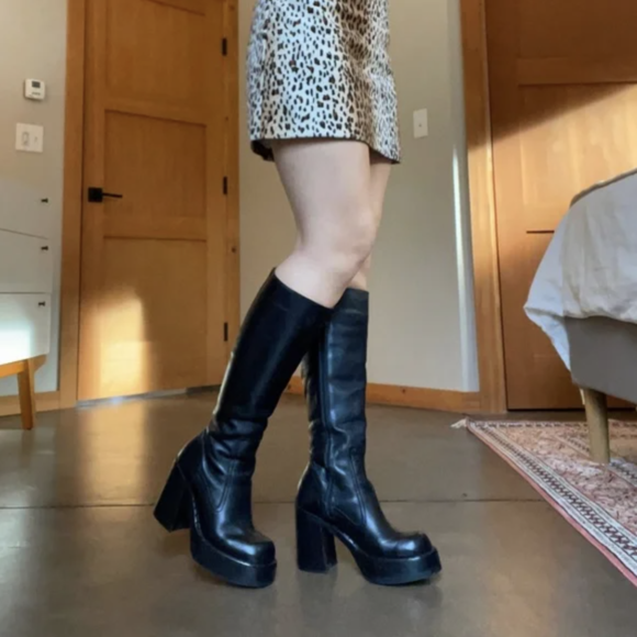 Vintage Leather Knee High Boots